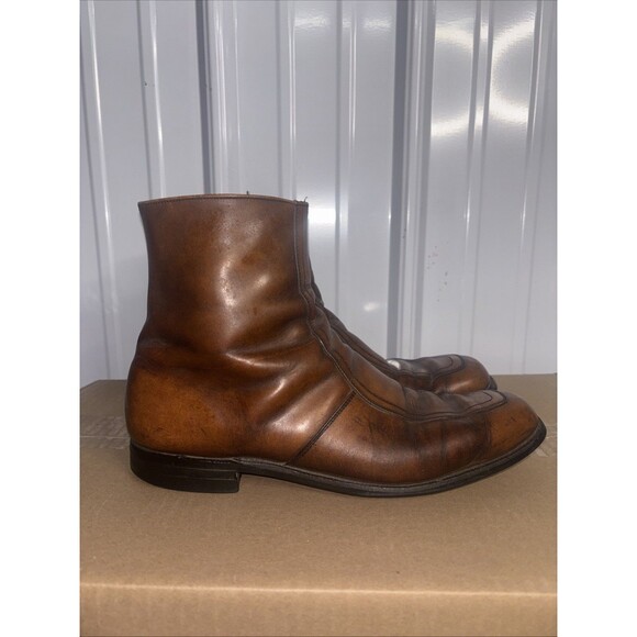 Vintage Mens Goodyear Mid Calf Zip Boots Size 11